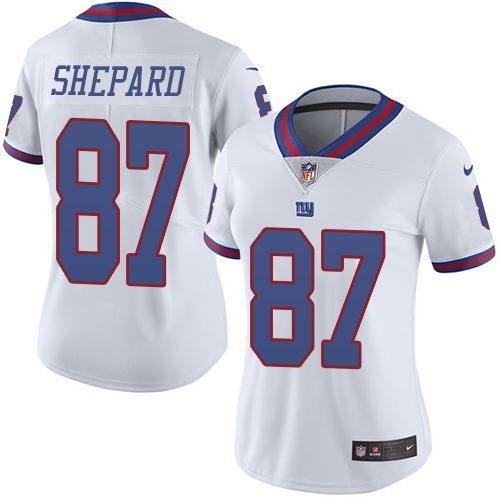 Women's Limited Sterling Shepard Nike Jersey White - #87 Rush NFL New York Giants